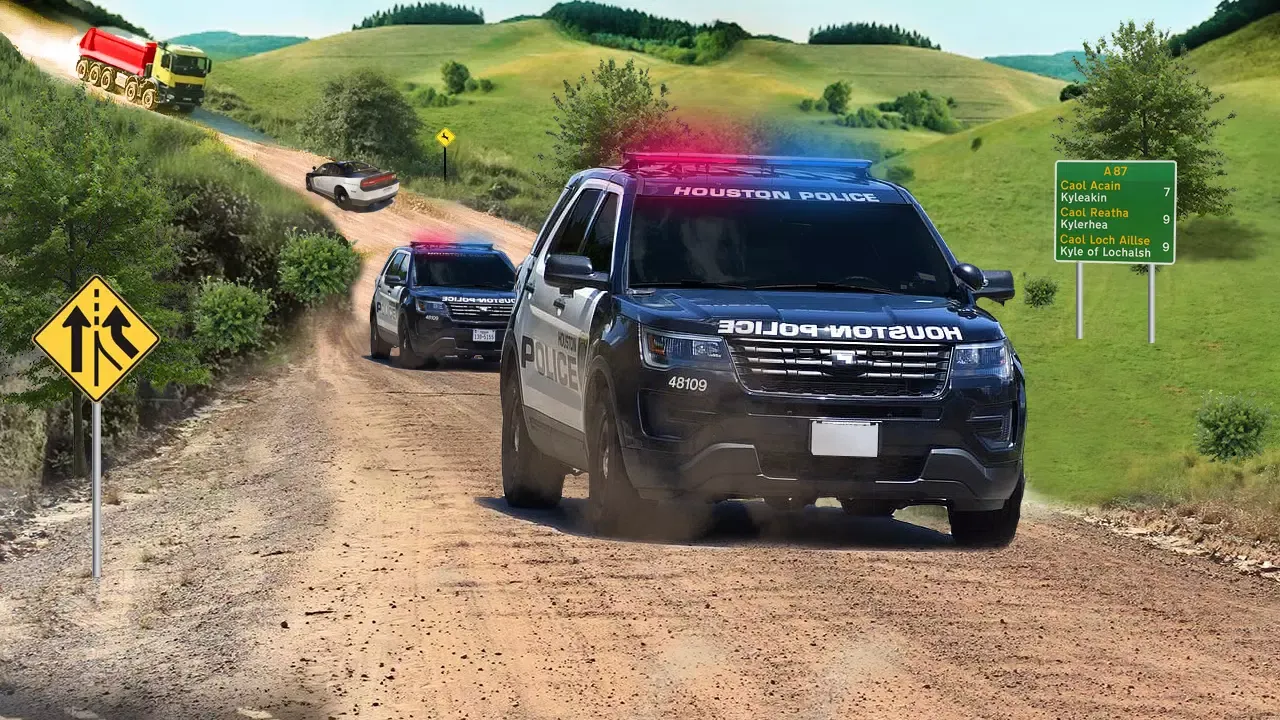 Tangkapan skrin Police Car Thief Chase Pro