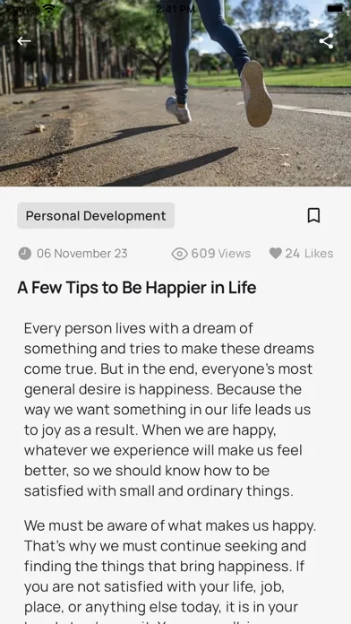 ภาพหน้าจอของ Self Development Articles - RD