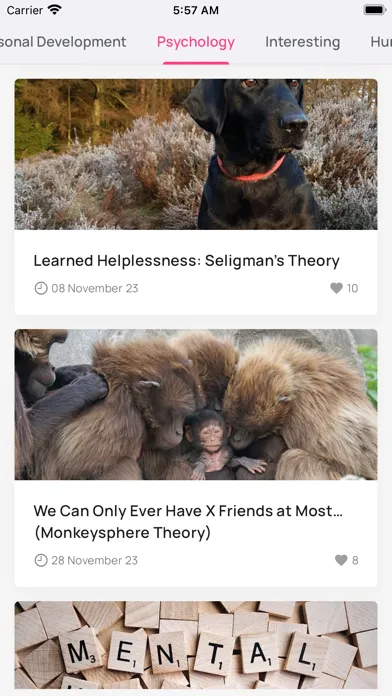 ภาพหน้าจอของ Self Development Articles - RD