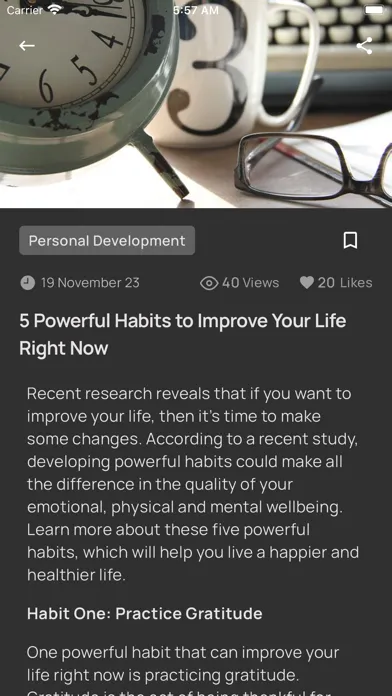 ภาพหน้าจอของ Self Development Articles - RD