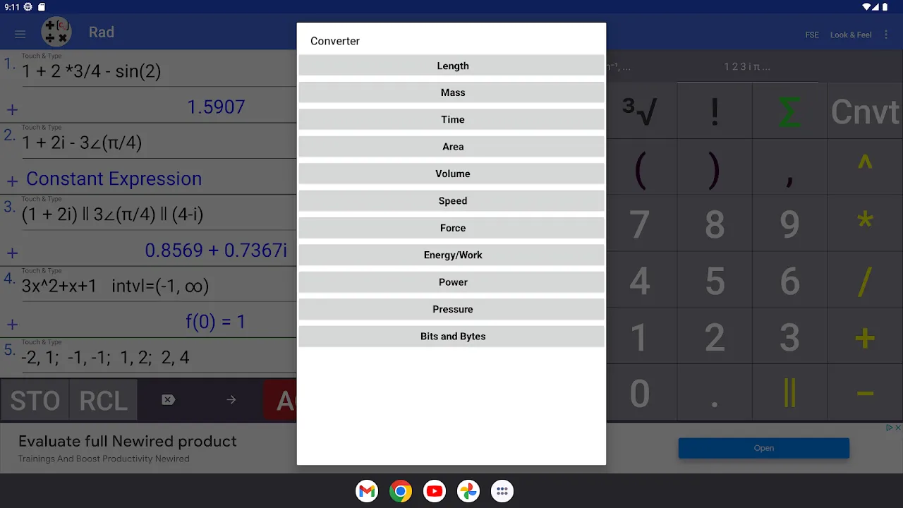 Screenshot di Complex Number Calculator