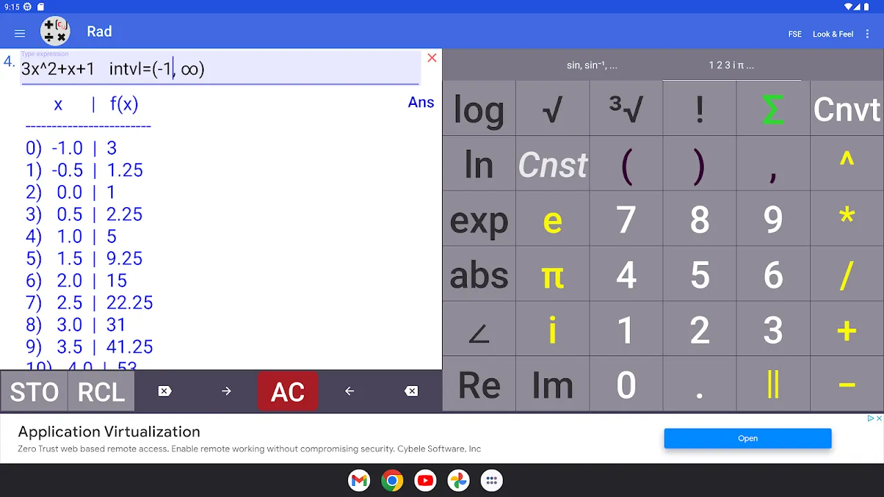 Screenshot di Complex Number Calculator