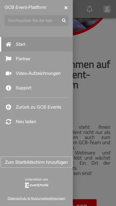 Zrzuty ekranu GCB Events