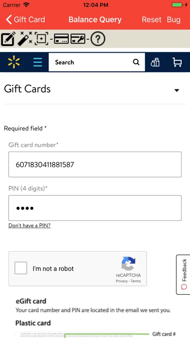 Gift Card Balance (GCB) سکرین شاٹس