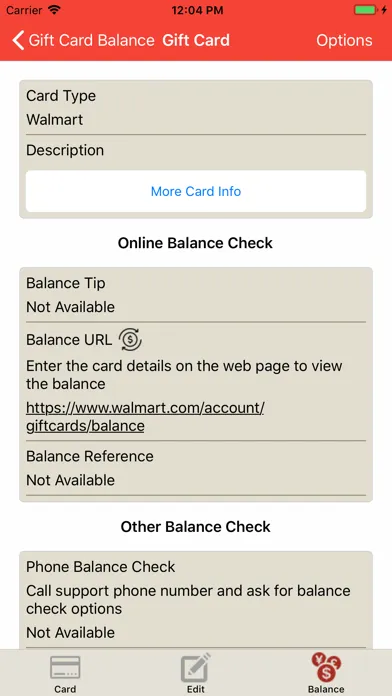 Gift Card Balance (GCB) سکرین شاٹس