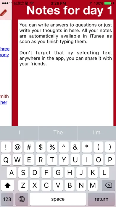 RED100 BoM Reading Challenge Screenshots