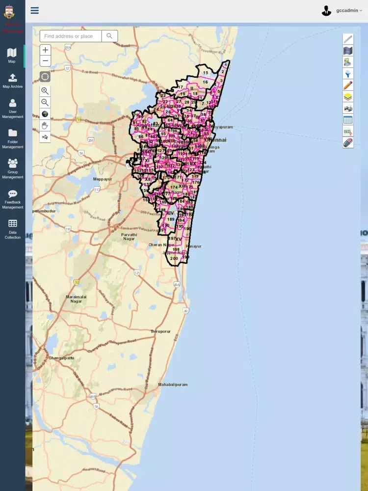 Screenshot di GIS GCC iPad 