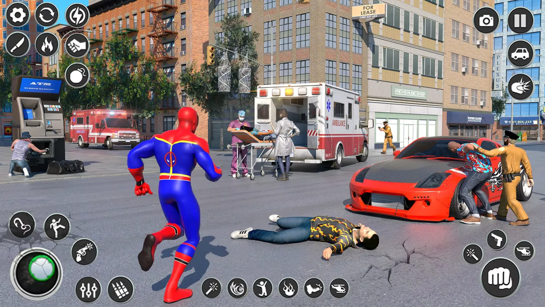 Spider Robot Hero City Battle Screenshots