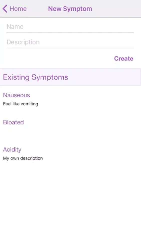 Symptoms Tracker App स्क्रीनशॉट