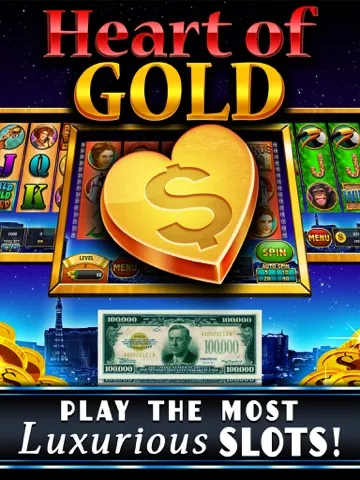 تصاویر Heart of Gold! FREE Vegas Casino Slots of the Jackpot Palace Inferno! iPad 