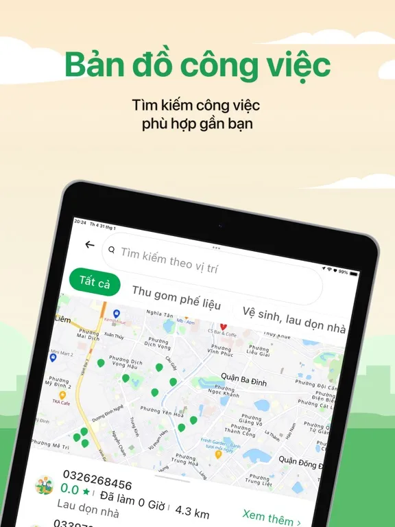 Capturas de pantalla de Tiện Lợi Xanh: Giao việc iPad 