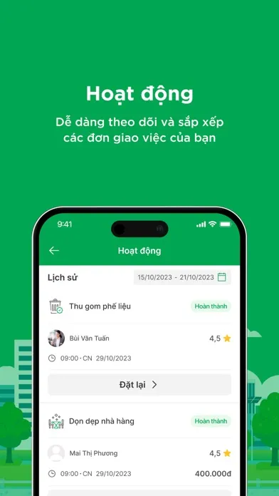 Capturas de pantalla de Tiện Lợi Xanh: Giao việc