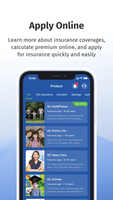 ภาพหน้าจอของ GC Life LinkNet