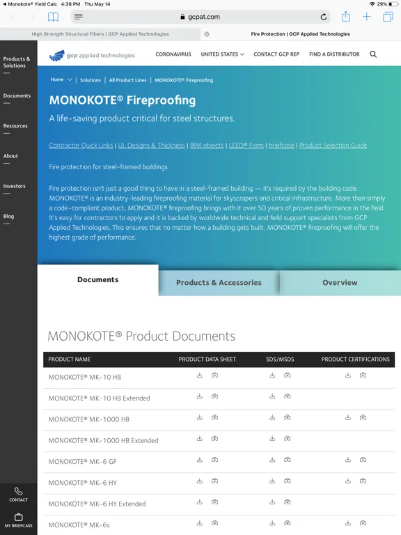 Скриншоты Monokote® Yield Calc iPad 