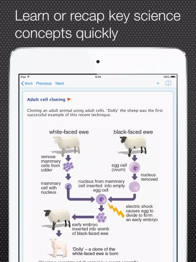 Tangkapan layar School Science Glossary Lite iPad 