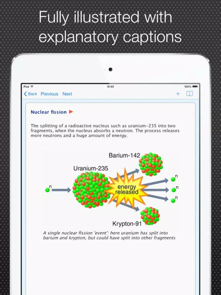 Tangkapan layar School Science Glossary Lite iPad 