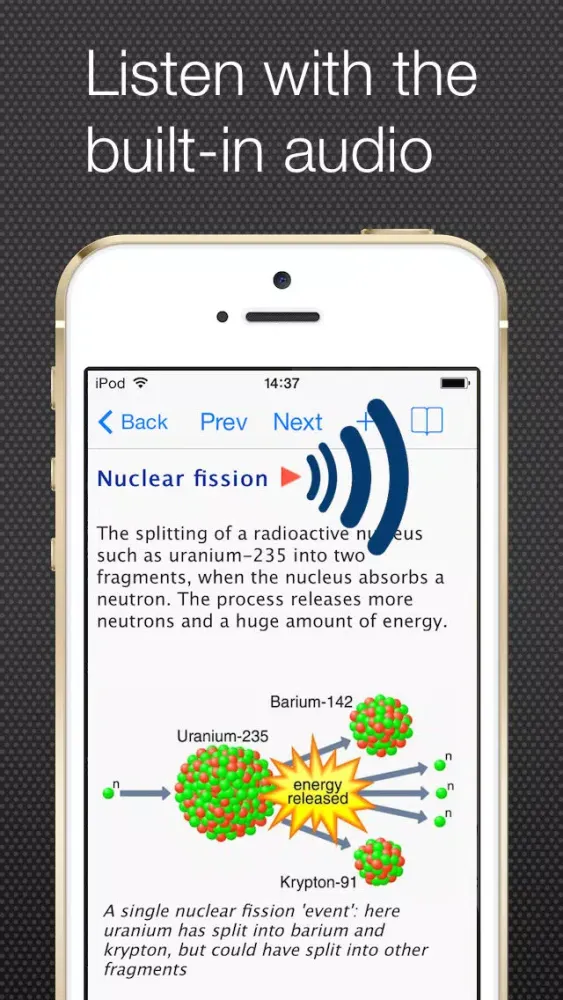 Tangkapan layar School Science Glossary Lite