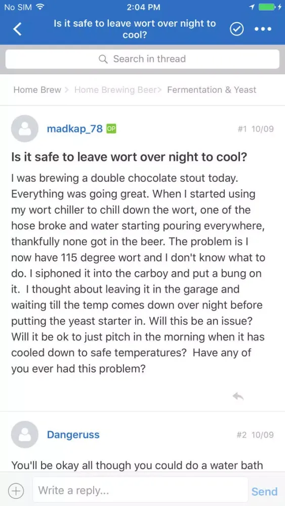 Ảnh chụp màn hình của HomeBrewTalk Mobile Forum