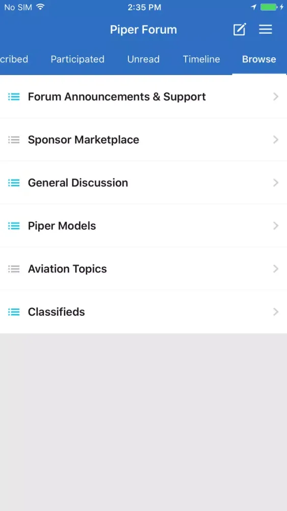 Piper Airplane Forum سکرین شاٹس