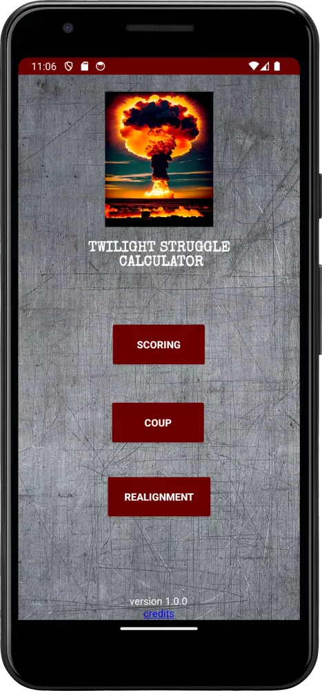 Tangkapan skrin Twilight Struggle Calculator