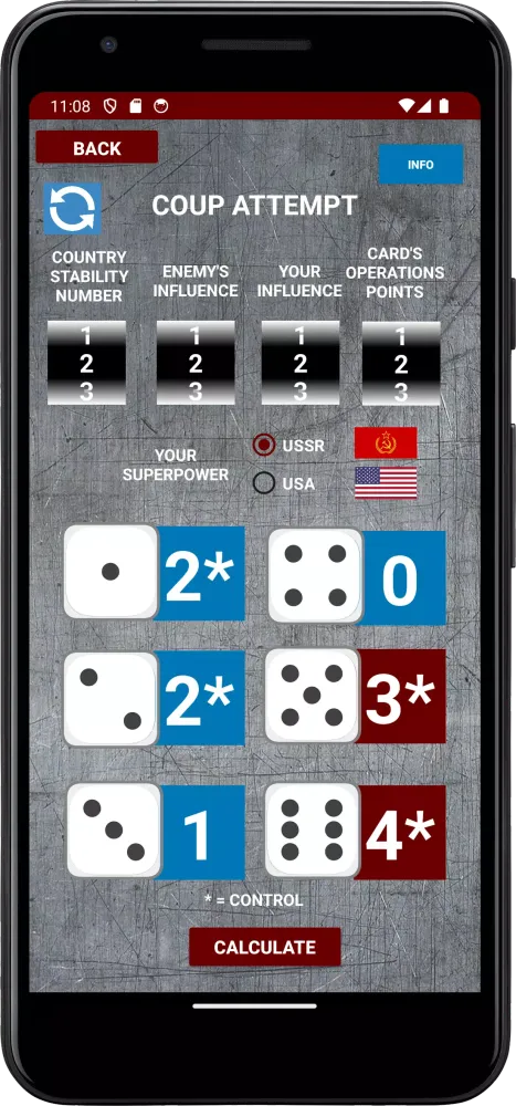 Tangkapan skrin Twilight Struggle Calculator