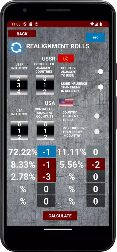Tangkapan skrin Twilight Struggle Calculator