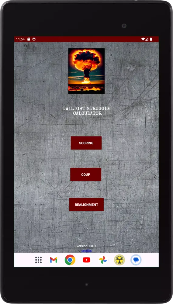 Tangkapan skrin Twilight Struggle Calculator