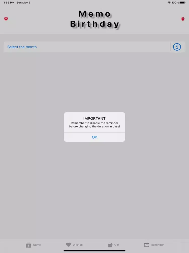 Memo Birthday iPad 應用截圖