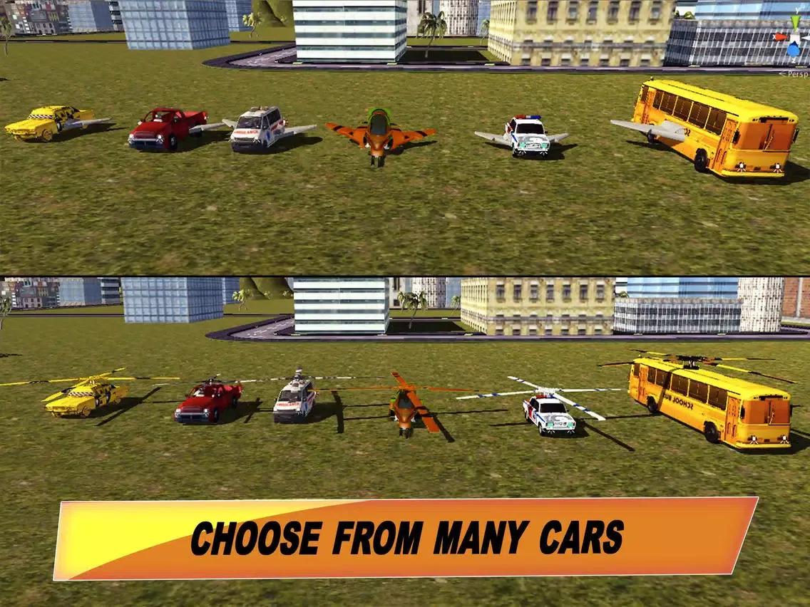 Flying Car War Simulator: Robot Driving Games iPad 应用截图