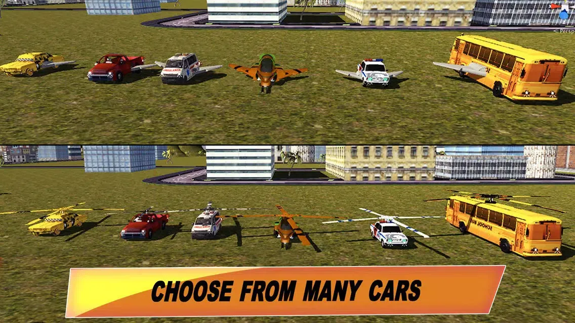Flying Car War Simulator: Robot Driving Games应用截图