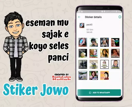 Stiker Jawa Lucu WA سکرین شاٹس