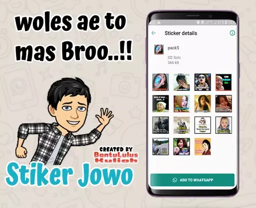Stiker Jawa Lucu WA سکرین شاٹس