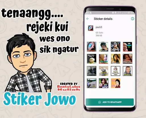 Stiker Jawa Lucu WA سکرین شاٹس