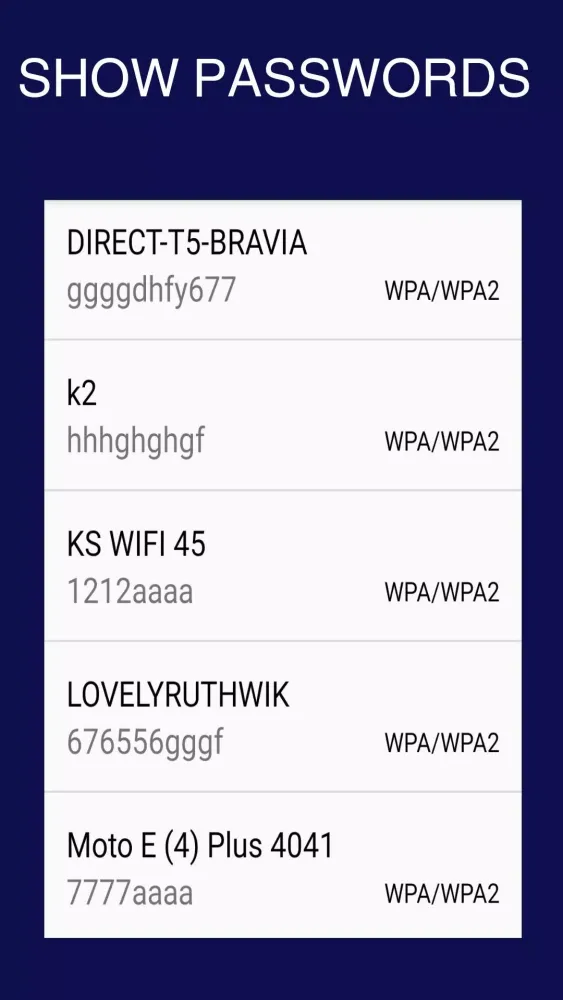 WiFi Password Show [ROOT] 스크린샷