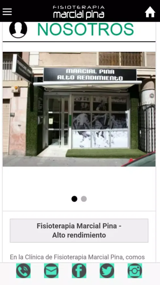 Screenshot di Fisioterapia Marcial Pina