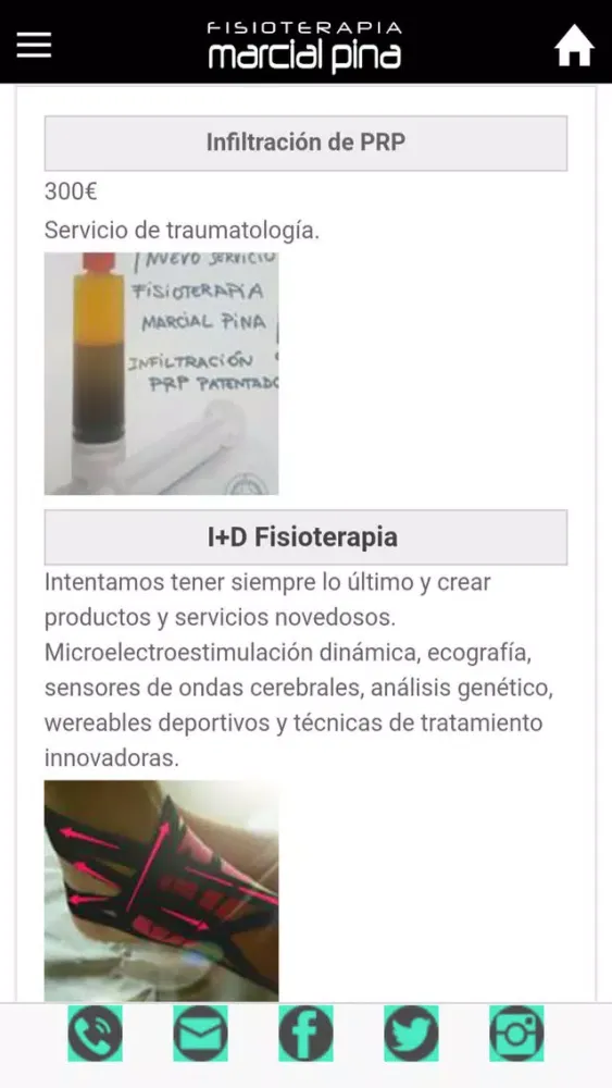 Screenshot di Fisioterapia Marcial Pina