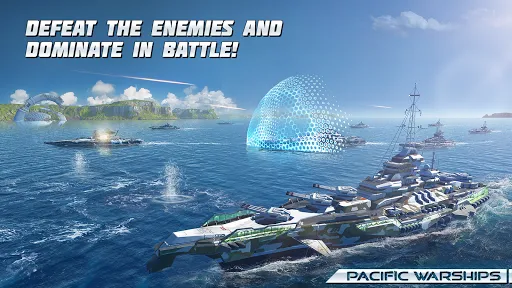 ภาพหน้าจอของ Pacific Warships: Naval PvP