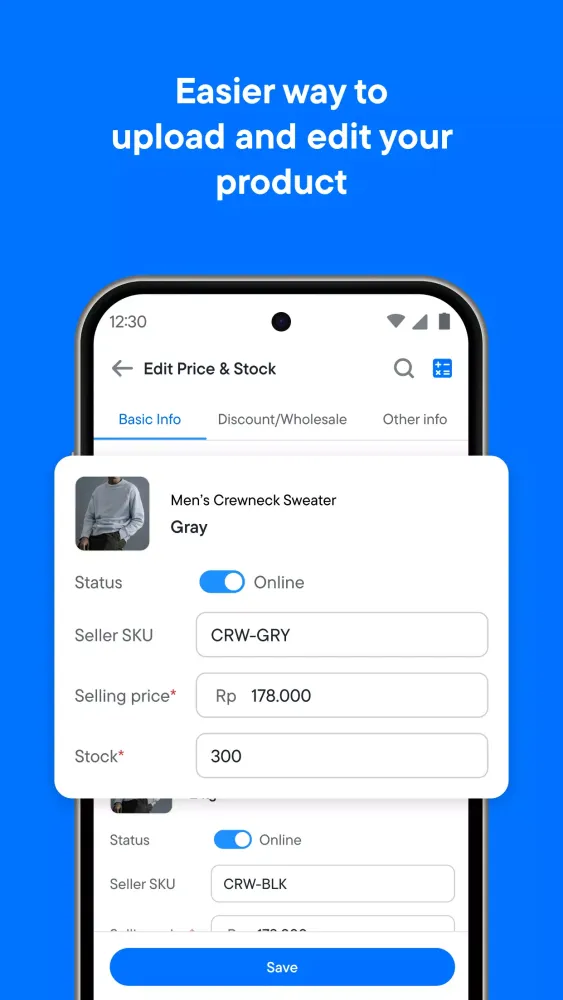ภาพหน้าจอของ Blibli Seller Center
