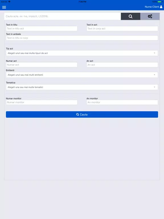 Capturas de pantalla de Lex Progam Legislativ iPad 