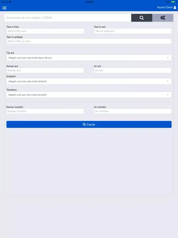 Screenshot di Lex Progam Legislativ iPad 