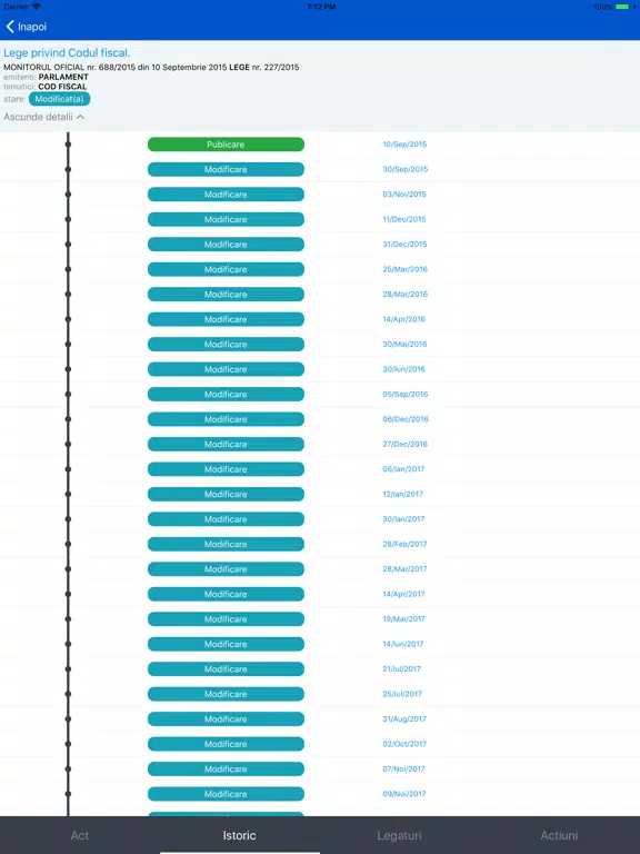 Capturas de pantalla de Lex Progam Legislativ iPad 