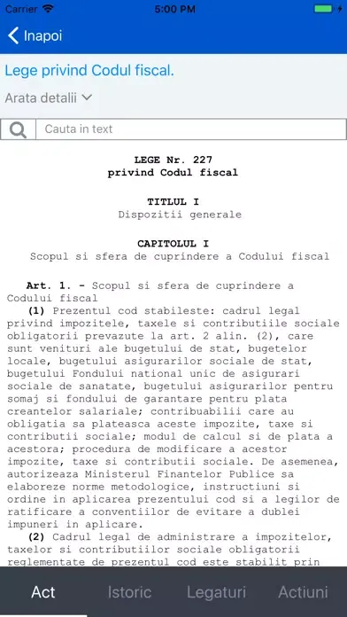 Screenshot di Lex Progam Legislativ