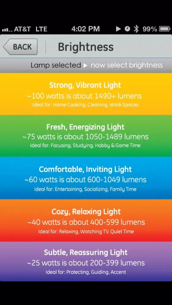 Capturas de pantalla de GE Walmart Bulb Finder