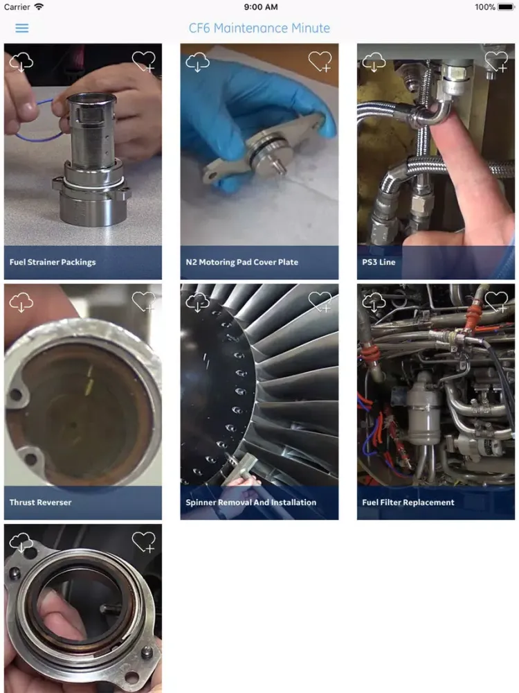 GE and CFM Maintenance Minute iPad  Screenshots