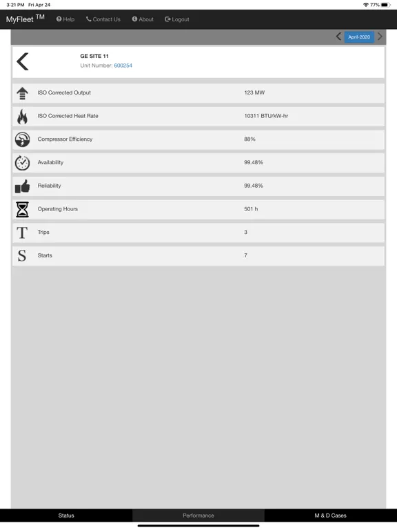 GE MyFleet iPad  स्क्रीनशॉट