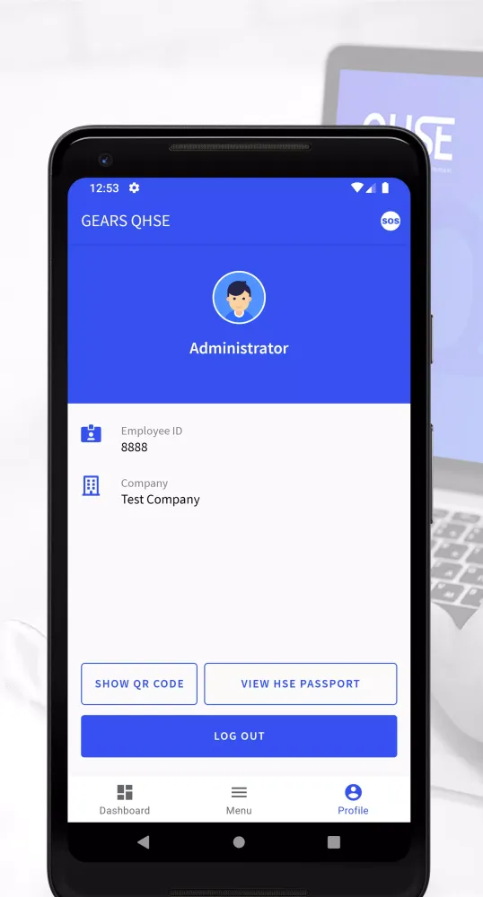 Ảnh chụp màn hình của GEARS QHSE
