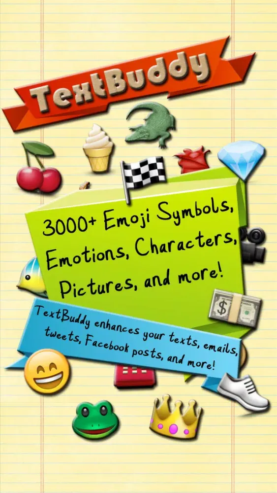 Text Buddy - An Email and Text Enhancement App - Emojis, Emoticons, Characters, & More!应用截图
