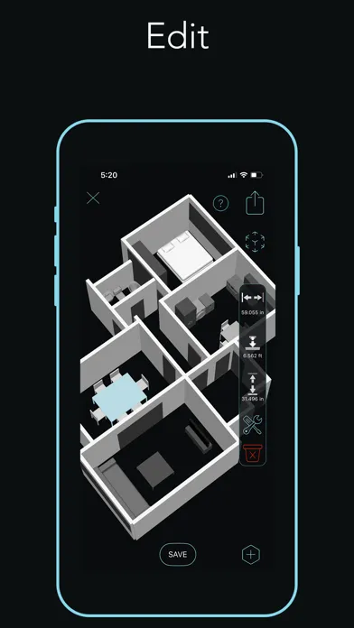 ภาพหน้าจอของ RealScan - 3D Room Design