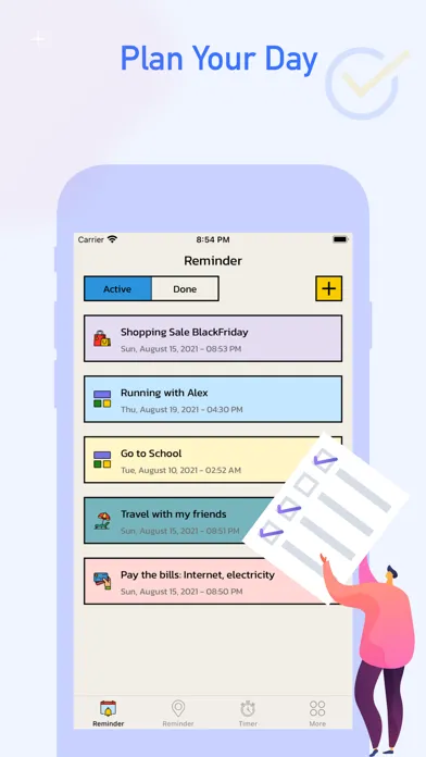 Due Alarms: Reminders + Timers स्क्रीनशॉट