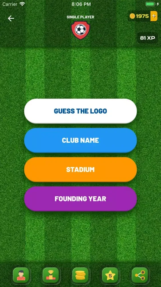 Ảnh chụp màn hình của Soccer Clubs Logo Quiz